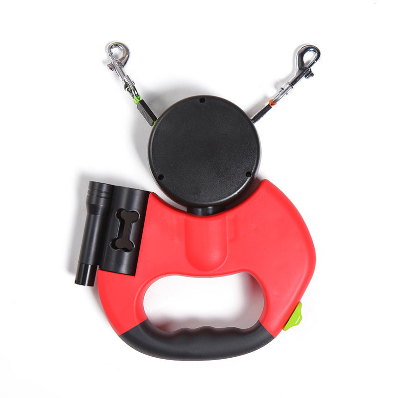 Correa Retráctil para Perros  Doble función con Luces Reflectantes