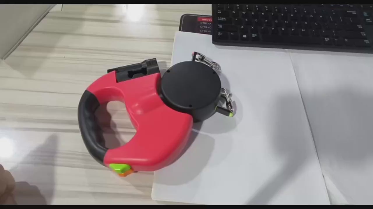 Correa Retráctil para Perros  Doble función con Luces Reflectantes